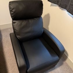 Black Manuel Recliner Chair Pleather