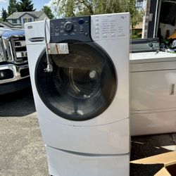Front loader Washing Machine & Pedestal With Storage Drawer