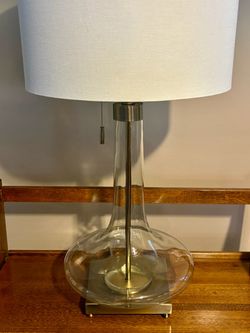Glass table lamp
