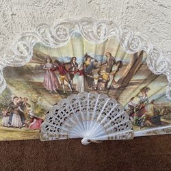 Lace Victorian Original Vintage Hand Fan