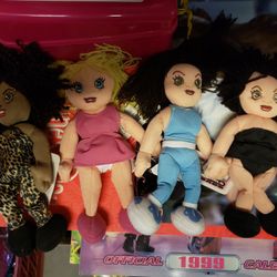 SPICE GIRLS Set Of 4 PLUSH DOLLS 