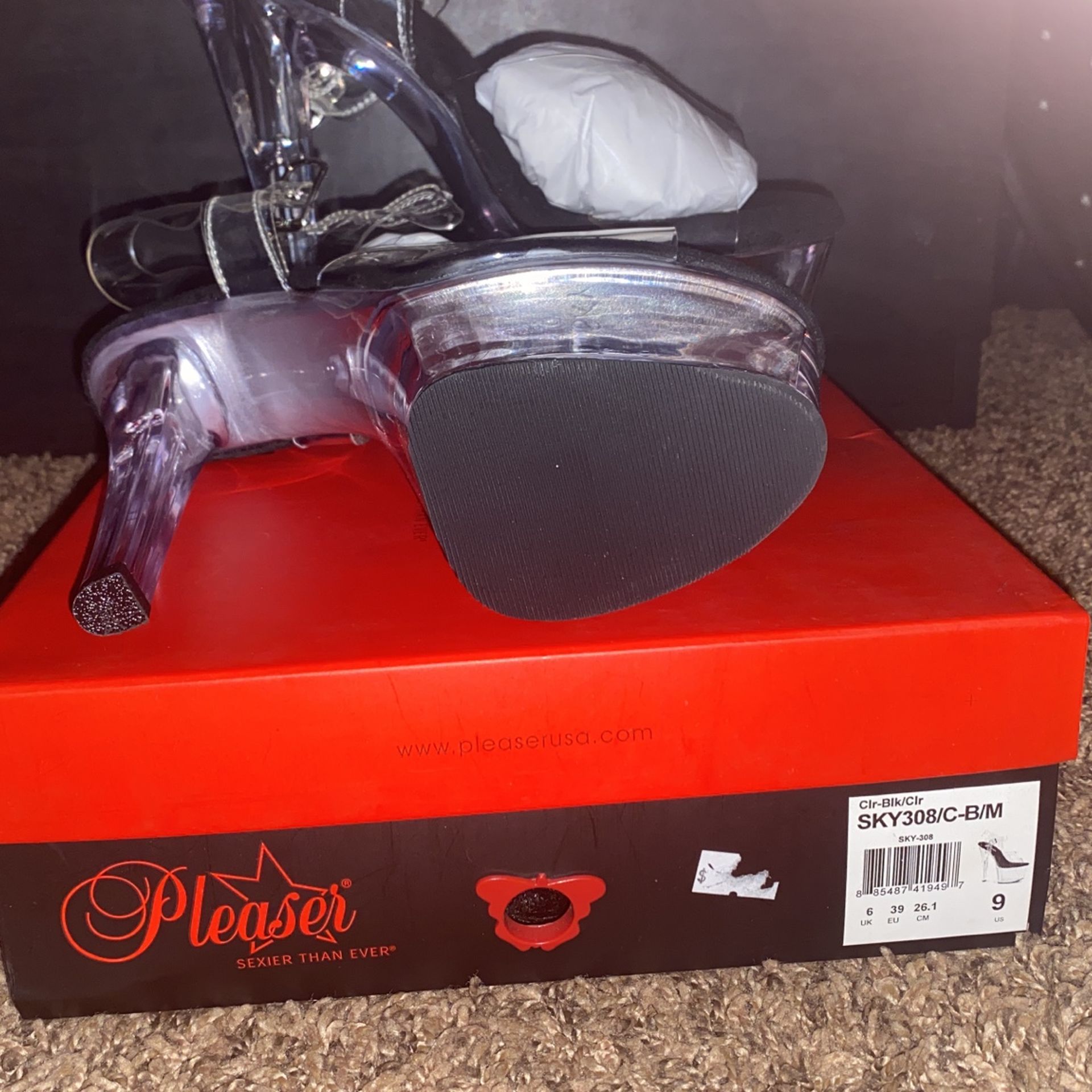 Pleaser Clear Heels