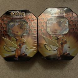 Pokemon Hidden Fates Tins Sealed Brand New Raichu 