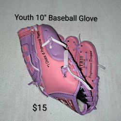 Rawlings Youth 10" Right Hand Throw Baseball Glove (Price Is $15)