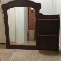 Dresser Mirror And Shelves