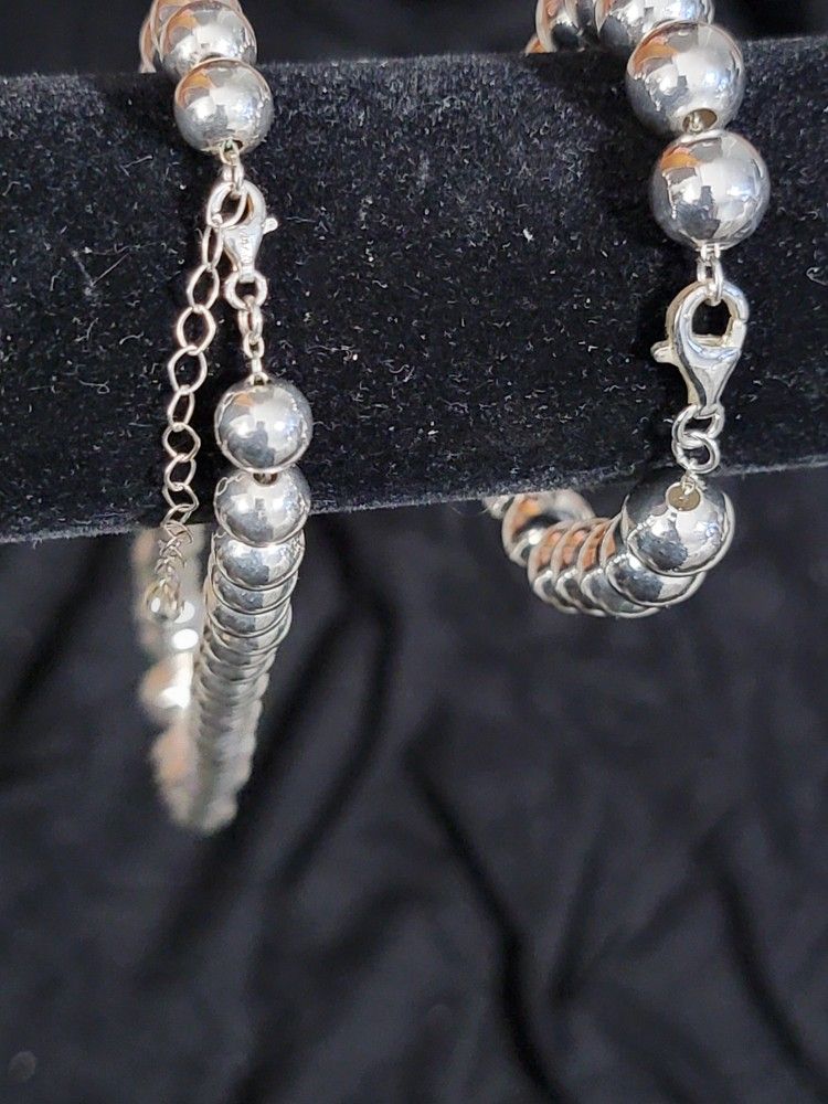 Sterling Silver Woman's Necklace and Bracelet