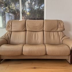 Stressless Eldorado 3-Seater Reclining Sofa & Ottoman
