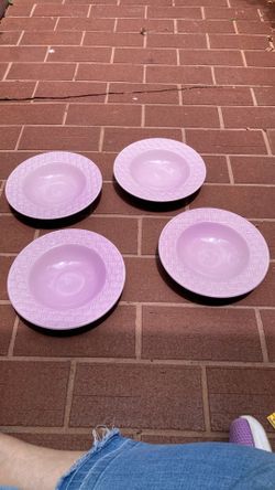 4  -8” Lavender Wide Rim Bowls