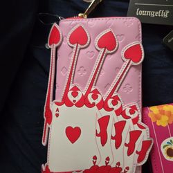 Luggage fly alice and wonderland queen of spades wallet