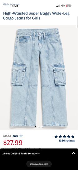 Girls Cargo Jeans
