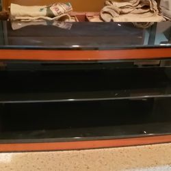 Glass 3 Shelf TV Stand