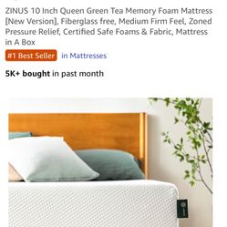 Queen Size Foam Mattress With Metal Frame