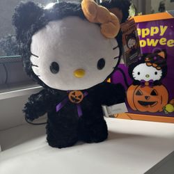 HELLO KITTY Sanrio Halloween Black Cat Greeter Stepper NWT 18” 2025 release 