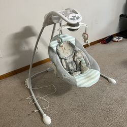 Foldable Lightweight Baby Swing With Lights