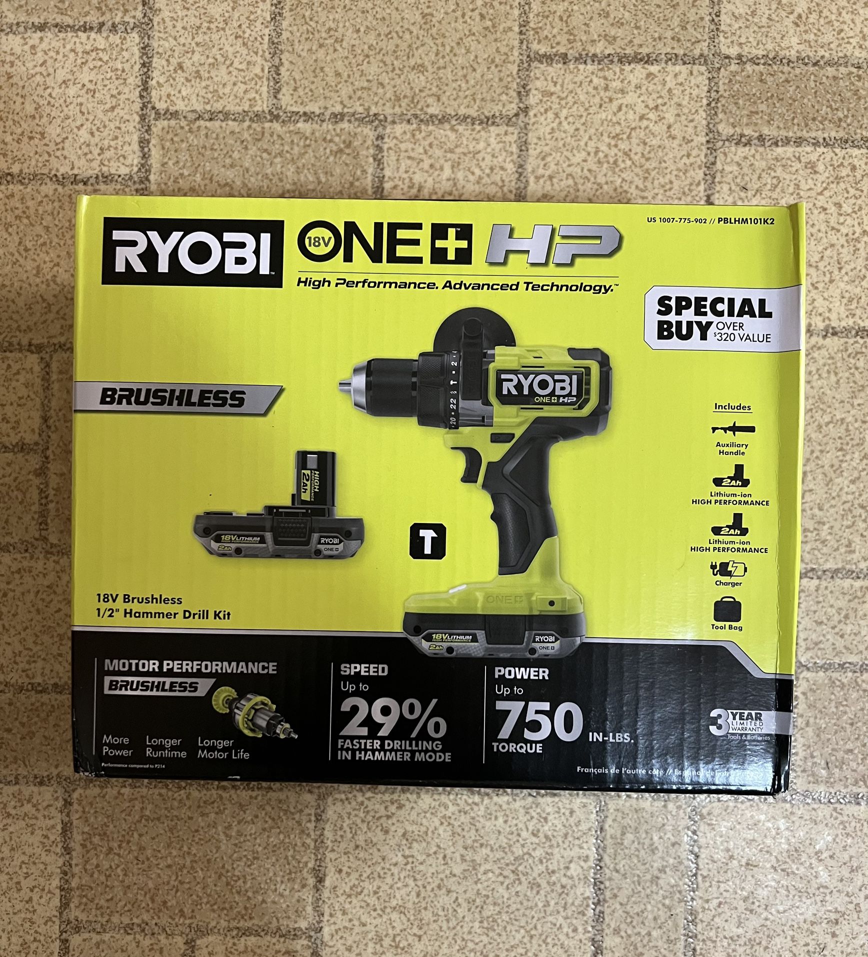 Hammer Drill Kit with (2) 2.0 Ah Batteries, Charger, and Bag