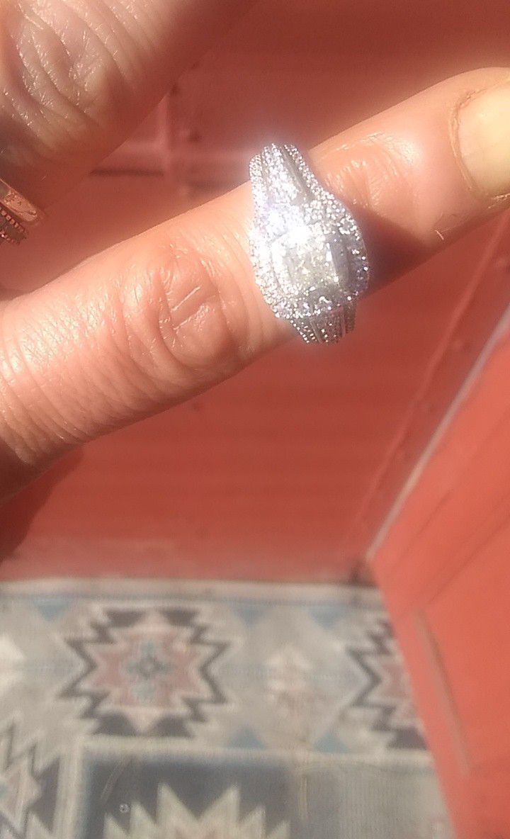 .5 14 caret white gold princess cut engagement ring