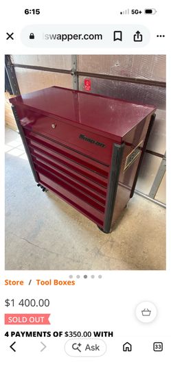 Snap on tool cart