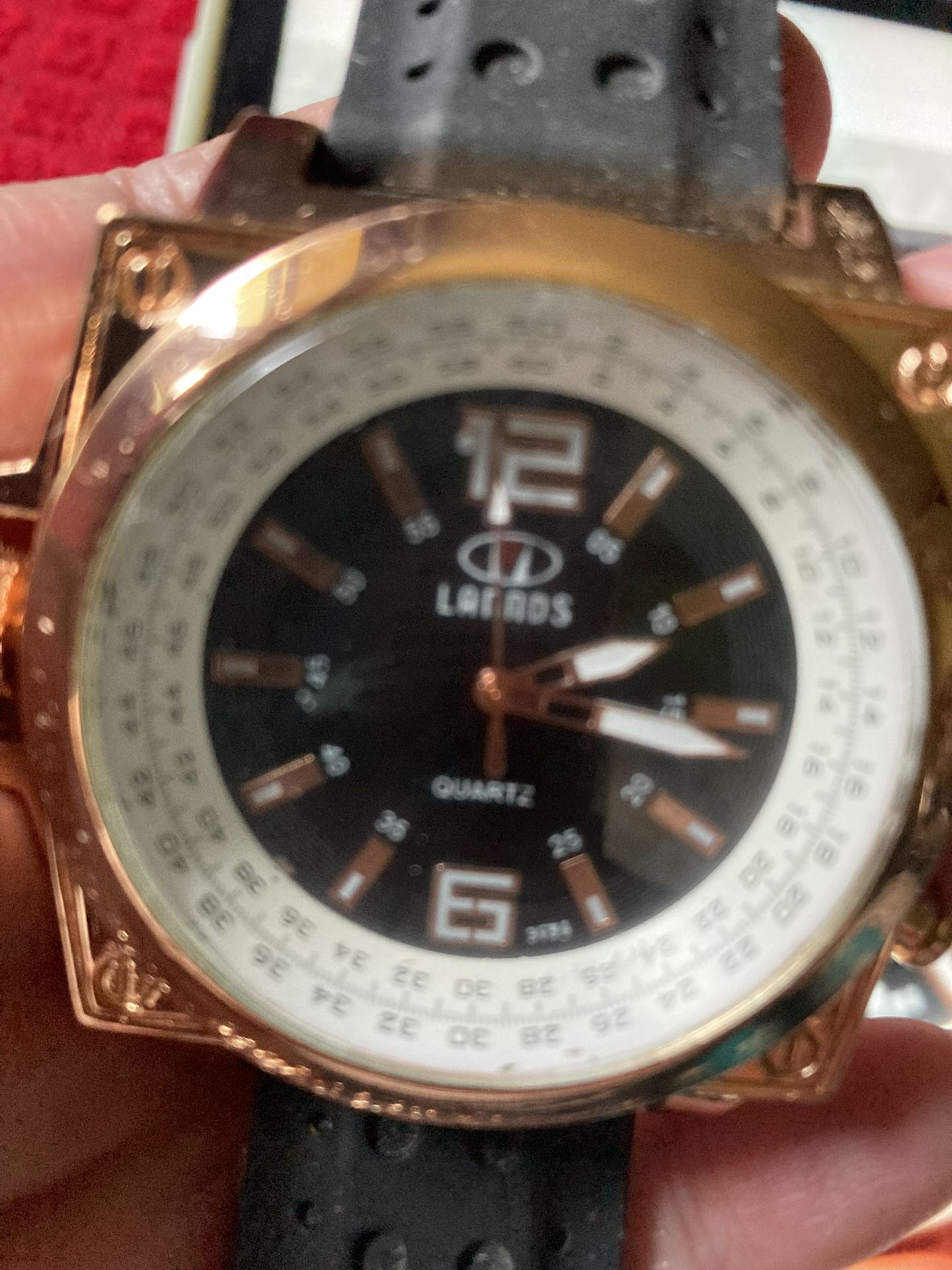 MENS LANNDS BLACK WRISTWATCH