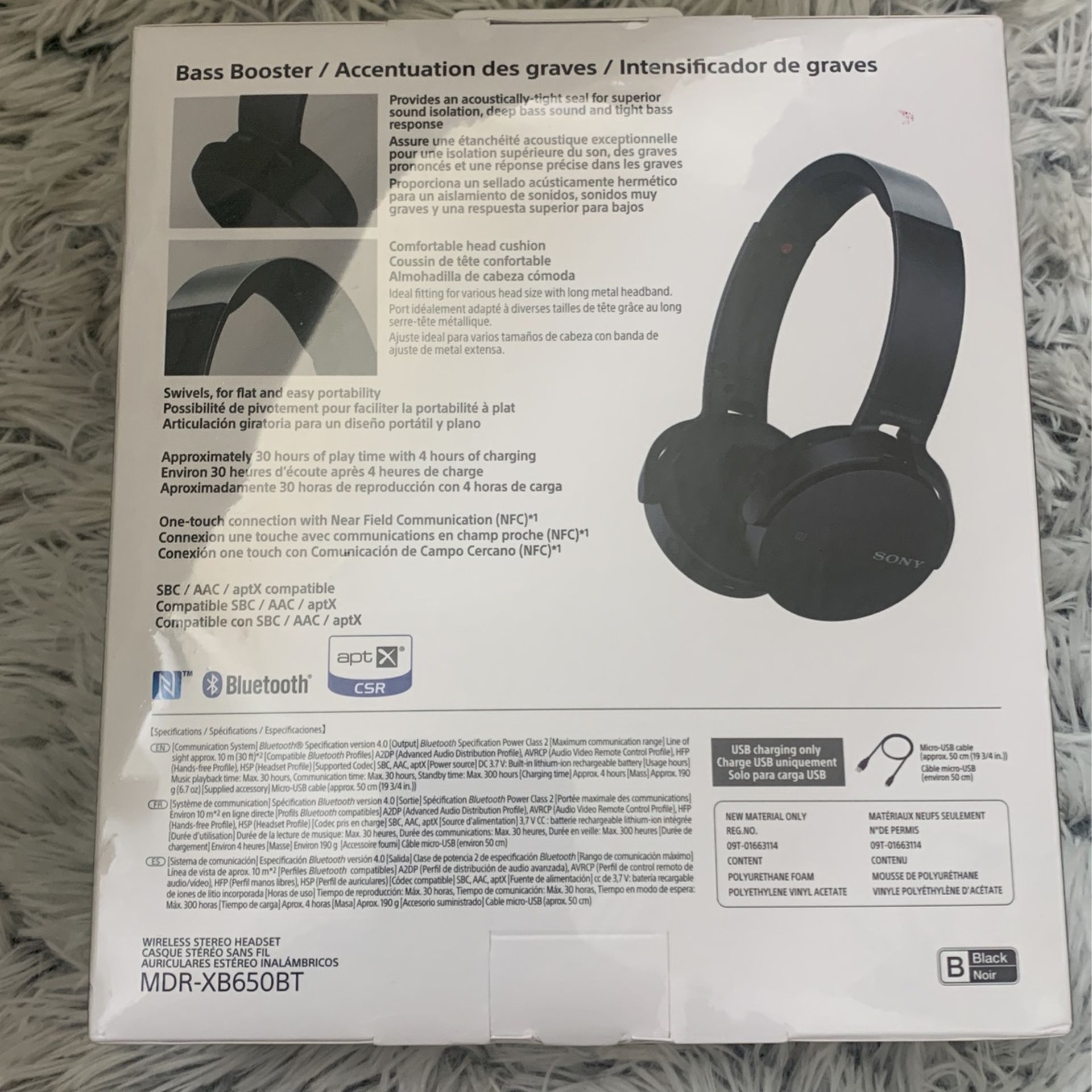 Sony Extra Bass Wireless Stereo Headset