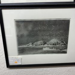 Antique Framed Etching