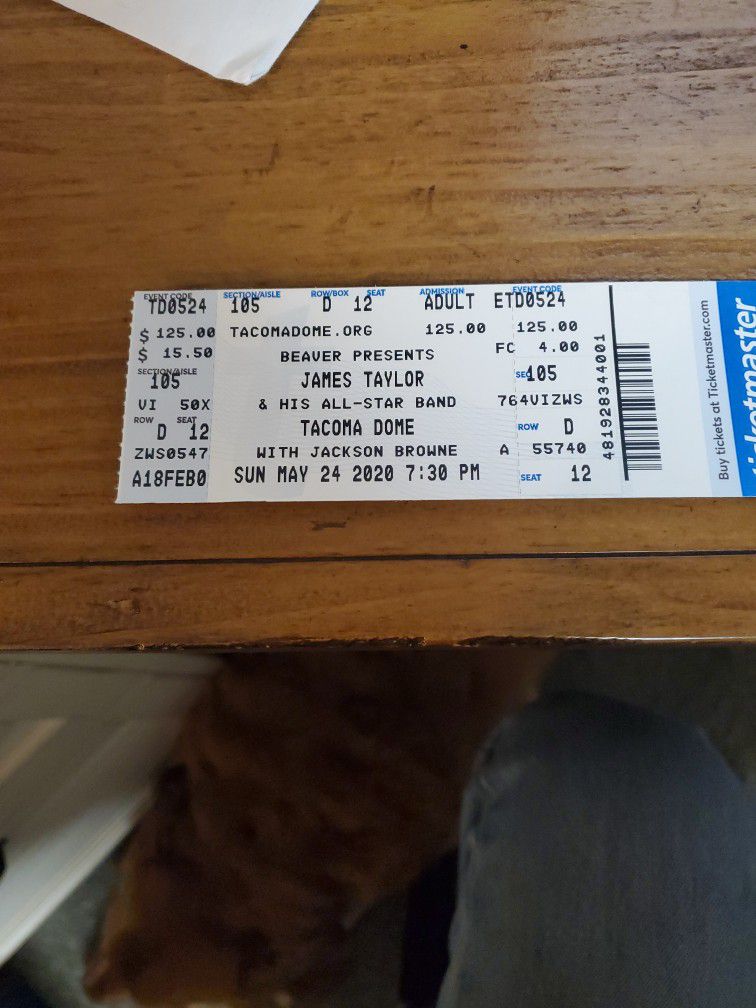 James Taylor / Jackson Browne 4 Tickets