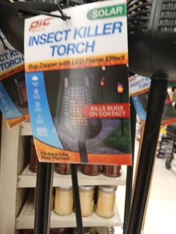 Solar Powered, Insect Killer Torch