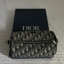 Christian Dior  Roller Oblique Canvas Messenger Bag Navy blue  