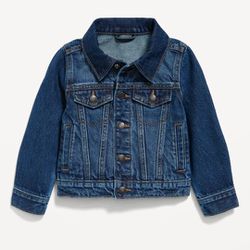 New Old Navy 5T Toddler Unisex Blue Jean Denim Cotton Snap Front School  Jacket