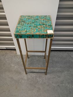 Marble Looking Mosaic End Table 
