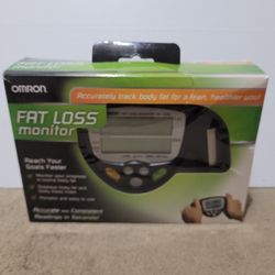 OMRON Fat Loss Monitor HBF-306C Black Handheld With Box And Manual~Tested. 