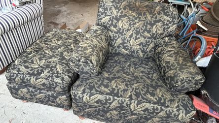 Statement Chair With Ottoman