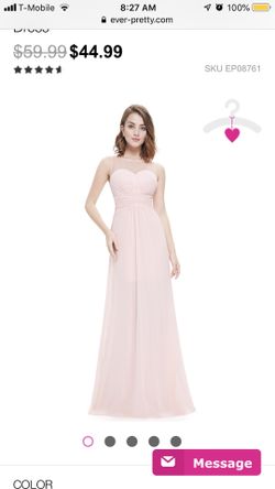 Beautiful light pink fancy long dress