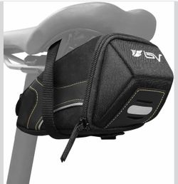 New BV Strap-On Bike Bag with Reflective Material - Saddle Bag with Seperate Divider Y Model