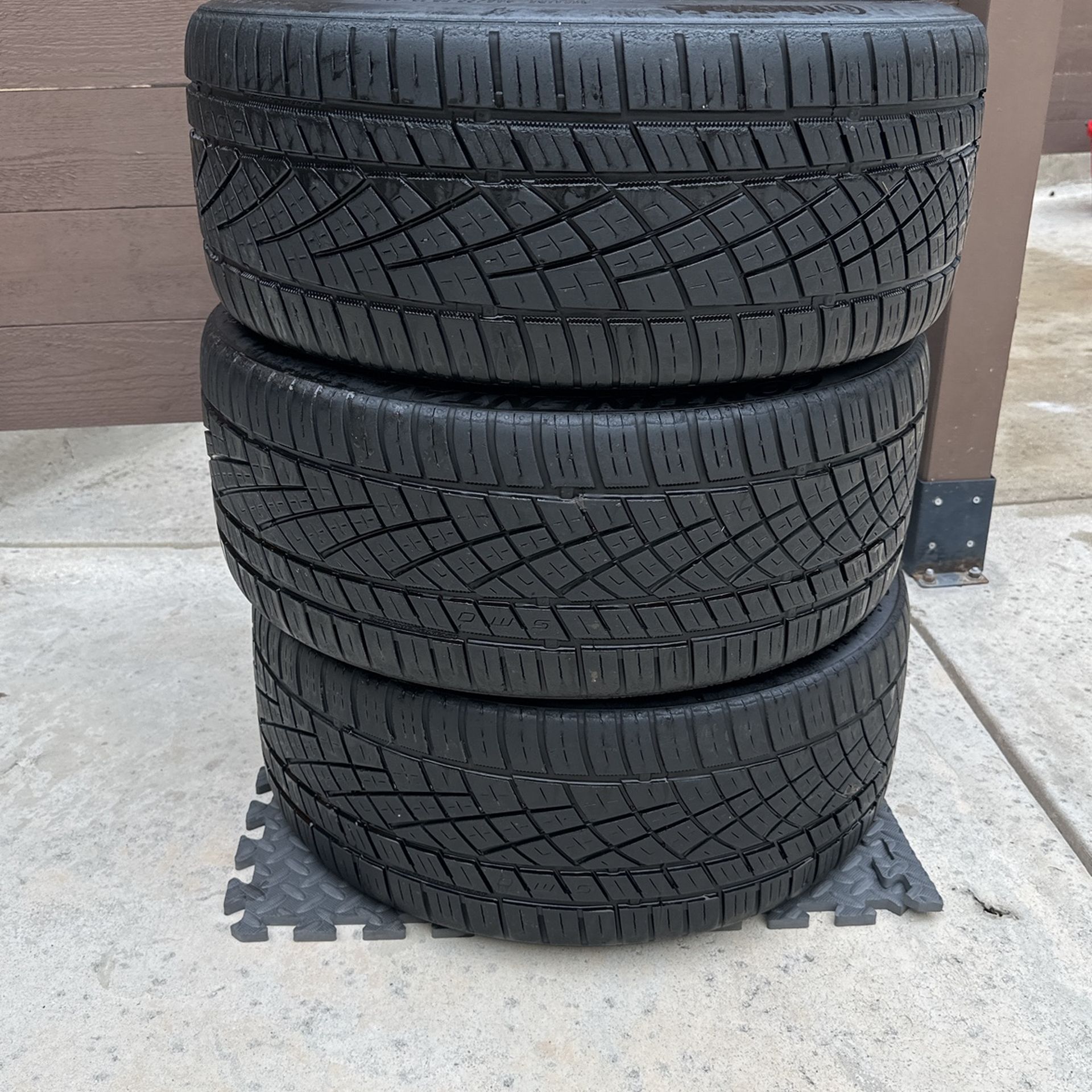 (3) Continental Extreme Contact 245/35/19 Tires