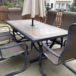 Patio table and chairs