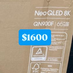 SAMSUNG 65-Inch Class QLED 8K QN900D Series Neo Quantum HDR Smart TV w/Dolby Atmos, Object Tracking Sound Pro, Infinity Edge, AI Motion Enhancer Pro, 
