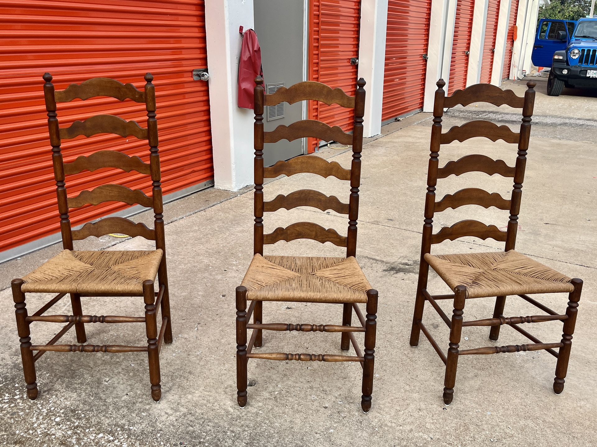 Farmhouse Style Ladder Back Chairs— 1900’s