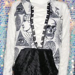 Hand Made Occult Symbol Hoodie One Of Kind