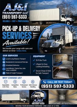 Pick up and Deliveries