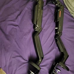 2 Single Mount C-clamp Monitor Arms