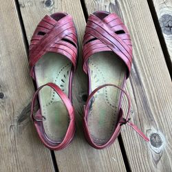 Earth Red Leather Women’s Sandals