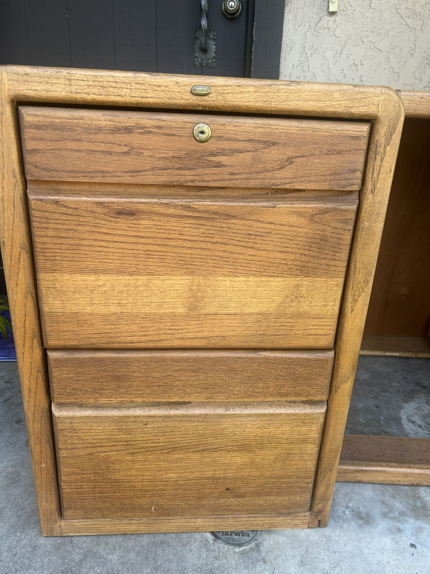 Oak Wood File Cabinet