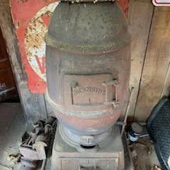 old antique Burnside 1 wood stove 