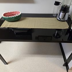 Black Metal and Glass Table - 50
