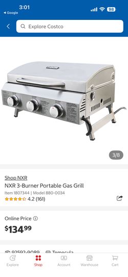 NXR 3-Burner Portable Gas Grill