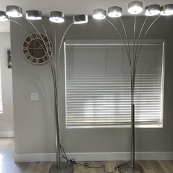 Two LED 5-Arched Floor Lamps