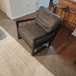 Black and Grey Patted Chair