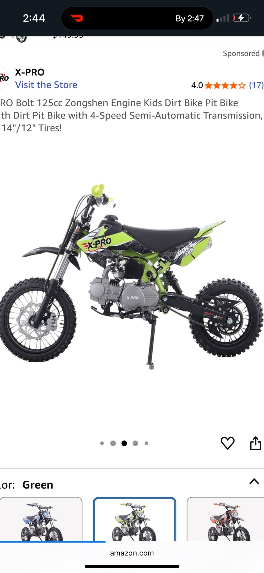 125 Cc Dirt Bike Xpro Retail 1,100 Selling For 500$