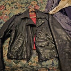 Vintage 50's - 60's Leather Motorcycle Jacket