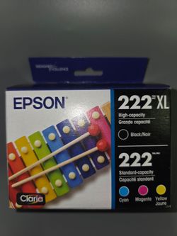 EPSON 222XL Ink GENUINE Black & Standard Color Cartridge EXPIRE 04/2029